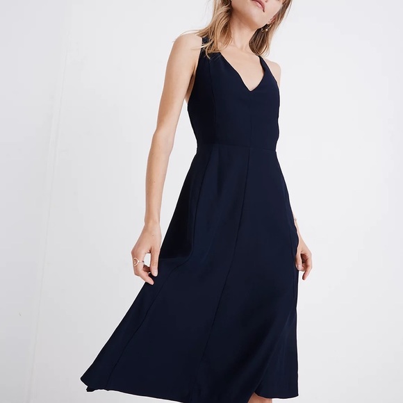 NWT Madewell Cross-Back Midi Dress - Picture 2 of 11
